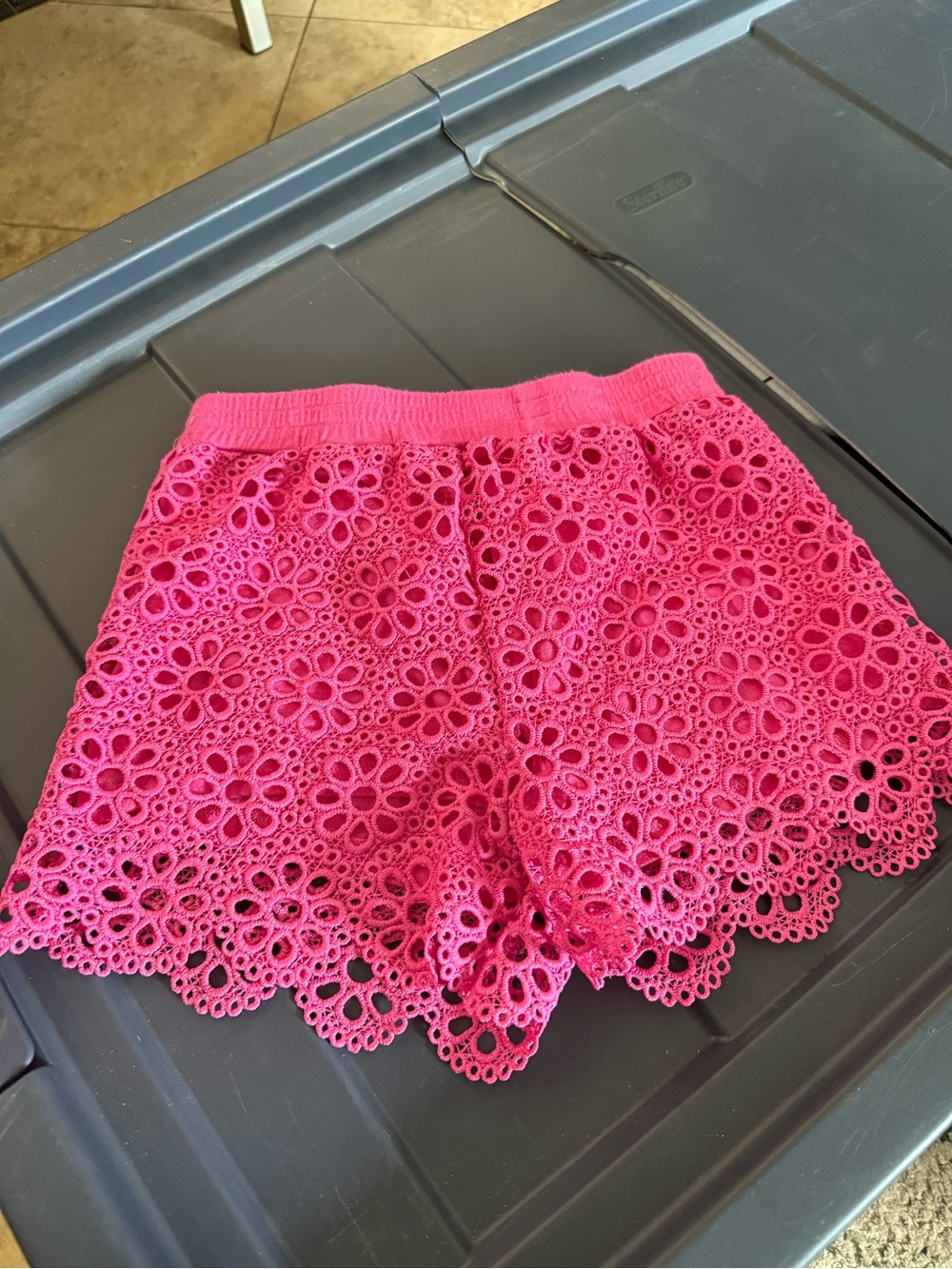 Girls Pink Eyelet Shorts size 6X